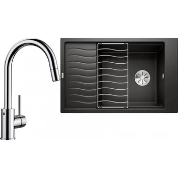 Granitový dřez Set RS Blanco Elon XL 6 S + Blanco Mida-S (bílá + chrom)