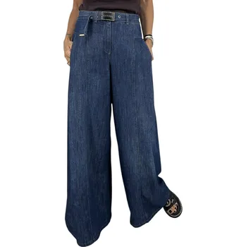 Dámské džíny CHANEL Denim Wide Leg Belt Jeans
