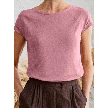 Dámské tričko Sinsay - Tričko s krátkým rukávem - růžová - 515EU-39X - 515EU-39X-XL