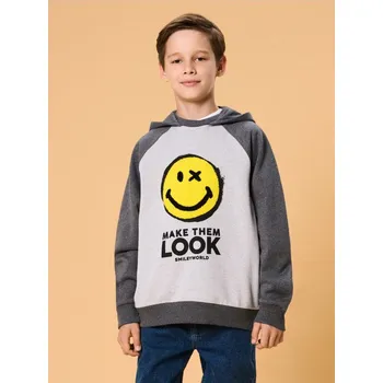 Chlapecká mikina Sinsay - Mikina s potiskem SmileyWorld® - šedá - 485FC-09M - 485FC-09M-134