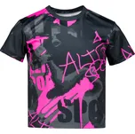 Dětské funkční triko premium ALTISPORT VOJ/ALK076TR01 ČERNÁ/FLUO RŮŽOVÁ 134