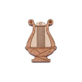 Šperk Dřevěná brož Lyre Brooch s možností výměny či vrácení do 30 dnů zdarma - BR76
