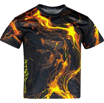 Dětské funkční triko premium ALTISPORT VOJ/ALK071TR01 ČERNOŽLUTÁ 134