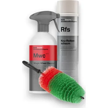 sada autokosmetiky pro čištění disků a pneumatik