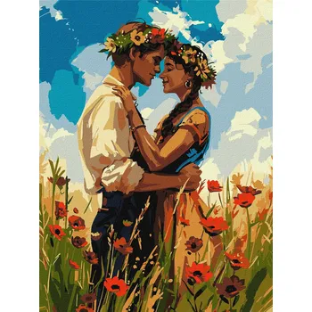 Ideyka Malování podle čísel - Zamilovaný pár art_selena_ua 30 x 40 cm