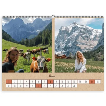 Fotokalendář Nástěnný fotokalendář, A3 na šířku, Z vlastních fotek, Online a snadno v editoru. Motiv Přírodní