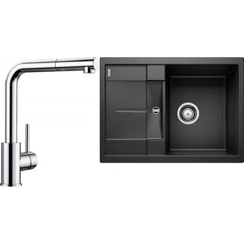 Granitový dřez Set RS Blanco Metra 45 S Compact + Blanco Mila-S (bílá + chrom)