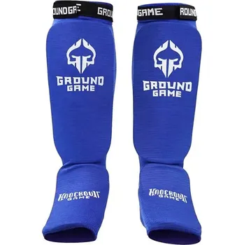 Chránič holeně pro bojový sport Chrániče holení Ground Game KNOCKOUT GAME - modré Velikost: XL