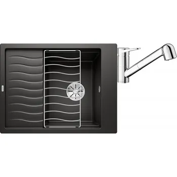 Granitový dřez Set RS Blanco Elon 45 S+ Blanco Wega-S II (bílá + chrom)