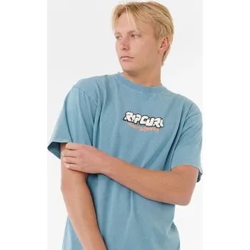 Pánská móda Tričko Rip Curl RAW ENERGY BUBBLE TEE Storm Blue velikost XL