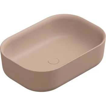 Umyvadlo Umyvadlo na desku Hit, keramické, cipria matné, 60x42 cm, HILAVRE60032