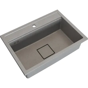 Granitový dřez Gamma Quadro 7050, 1-komorový granitový dřez 700x500x220 mm, béžová, GMA-ZLE000235