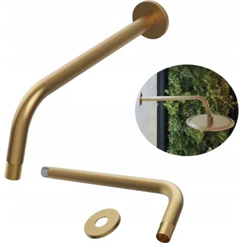 Tyč na sprchový závěs Gamma Gamma, podomítkové rameno 35 cm, zlatá matná, GMA-RAM-D-LP05-BGD