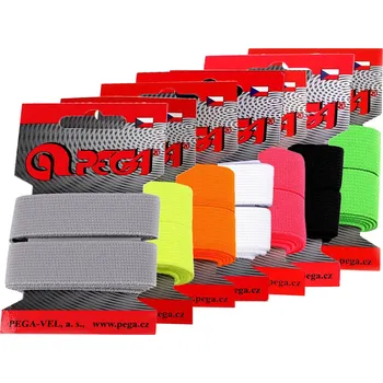 Hladká pruženka na kartě šíře 20 mm barevná