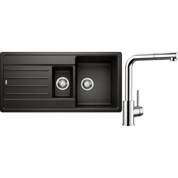 Granitový dřez Set RS Blanco Legra 6 S + Blanco Mila-S (bílá + chrom)