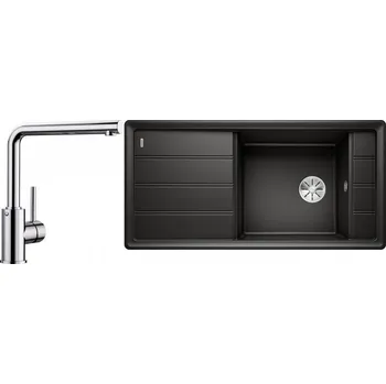 Granitový dřez Set RS Blanco Faron XL 6 S + Blanco Mila (bílá + chrom)