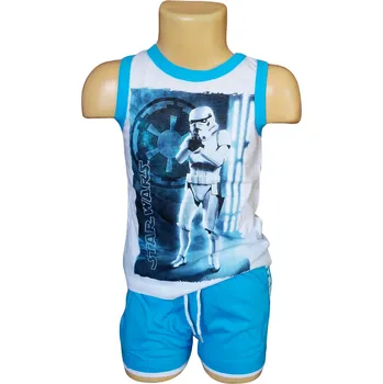 Sun City Chlapecký letní set STAR WARS tílkový se šortkami bílo-modrý Bílo-modré, Velikost: 104 104