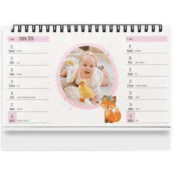 Fotokalendář Stolní fotokalendář z vlastních fotek, 14denní, Kvalitní papír i tisk, Jednoduchá tvorba. Motiv Holčička