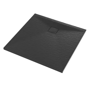 Sprchová vanička Gamma Oldaf, SMC čtvercová sprchová vanička 80 x 80 cm, černá matná, GMA-OL-8080BK