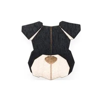 Brož Dřevěná brož ve tvaru psa Schnauzer Brooch s praktickým zapínáním a možností výměny či vrácení do 30 dnů zdarma - BR24