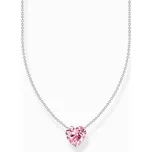 Thomas Sabo KE2211-051-9-L45V Silver necklace with pink heart pendant