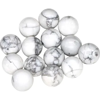 Přírodní kuličky z bílého tyrkysu 16 mm 5 ks Korálky na výrobu šperků Minerální korálky Polodrahokamy Bižuterní komponenty