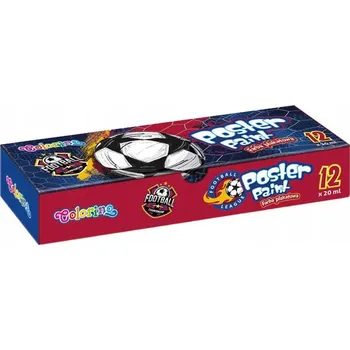 Vodová barva Plakátové barvy 12 barev 20 ml Colorino MÍČ