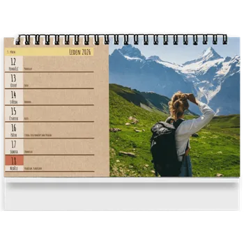 Fotokalendář Týdenní stolní fotokalendář, Vlastní fotky, Online a snadno v editoru. Motiv Přírodní