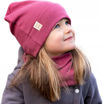 Čepice Čepice beanie Bubalove růžová bavlněná 52-56 cm jarní/podzimní