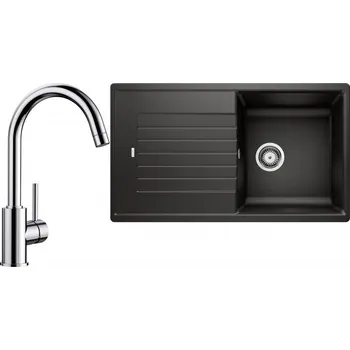 Granitový dřez Set RS Blanco Zia 5 S + Blanco Mida (bílá + chrom)