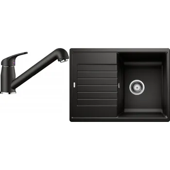 Granitový dřez Set RS Blanco Zia 45 S Compact + Blanco Daras-S (bílá + bílá)