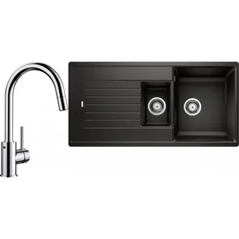 Granitový dřez Set RS Blanco Zia 6 S + Blanco Mida-S (bílá + chrom)