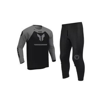 Moto dres Motokrosové - enduro kalhoty a dres / motokrosový - enduro komplet THOR RIDEMODE MENACE barva černá/šedá
