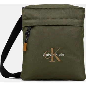 Kabelka Taštička Calvin Klein zelená barva, LV04D3178G 91X, vel. ONE SIZE