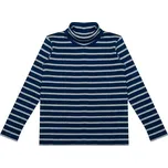 Chlapecký rolák - WINKIKI WKB 92577, modrá / šedý proužek Barva: Modrá, Velikost: 116