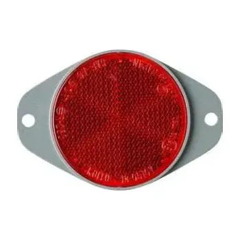 Odrazka kulatá červená s ušima, pr. 75mm, délka 100mm