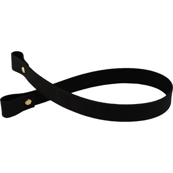 Pro Háčkování Sada kožený popruh 58 cm š. 2,5 cm černý s nýtkem zlatý