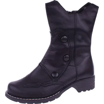 Dámské kozačky OBUV JANA ČR Boty Jana 432 černé dámské kožené polokozačky Velikost: 41