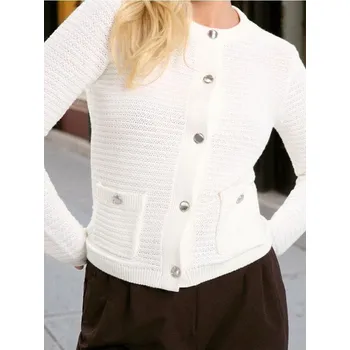 Dámská móda Sinsay - Kardigan s ozdobnými knoflíky - krémová - 157FK-01X - 157FK-01X-XXS