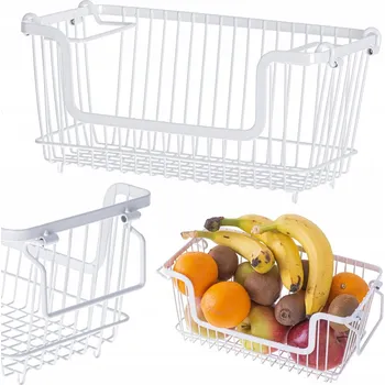 Obraz Koš na ovoce kovový bílý