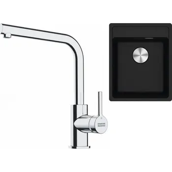 Granitový dřez Set G253 Franke MRG 610-37 RTL + Franke FS 3230 (šedá břidlice + chrom)