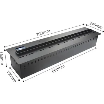 OEM 3D Elektrický krb s vodní párou ( RGB varianta ) KRB ROZMĚR/VÝKON: 700 MM / 100 W