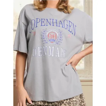 Dámské tričko Sinsay - Tričko s krátkým rukávem - šedá - 479FG-09X - 479FG-09X-XS