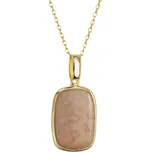 Pozlacený náhrdelník s fosilním korálem 12163.3