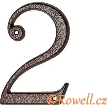 Nábytkové kování C3 Číslice 120 mm k.měď '2'