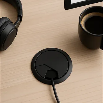 kabelová chránička Interex PVC kabelová průchodka 60 mm / Černá