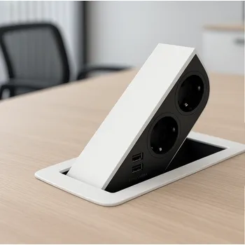 Elektrická zásuvka SFL Výklopná elektrická zásuvka CIZO 2x230 + 2xUSB - SCHUKO / Bílá