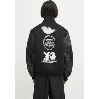 Bomber bunda s vlnou Y-3 Letterman, M, černá, 99X