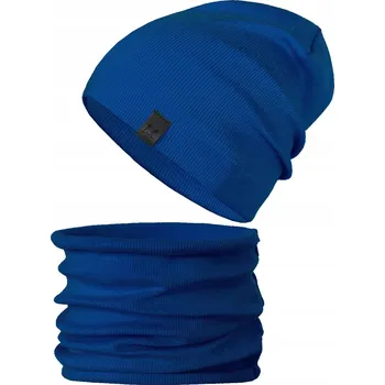 Čepice Chabrový komplet ČEPICE + NÁKRČNÍK tuba PRUH podzim jaro vel. 50-56