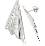 Zlatnictví Helios Bílé zlato výrazné náušnice na šroubek